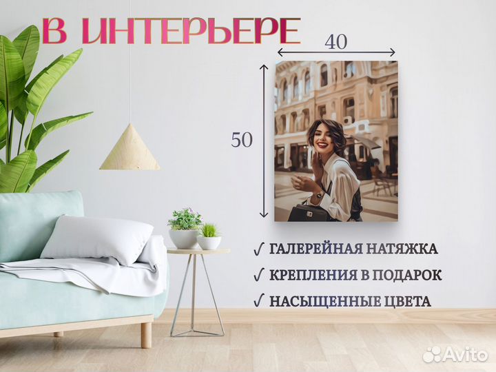 Портрет на холсте по фото