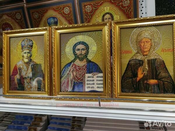 Алмазная мозаика 15x20 Почаевская икона Богоматери