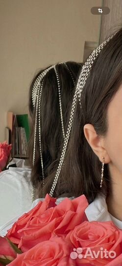 Ободок для волос со стразами