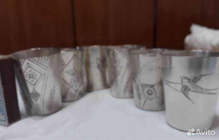 Рюмки набор Мельхиор