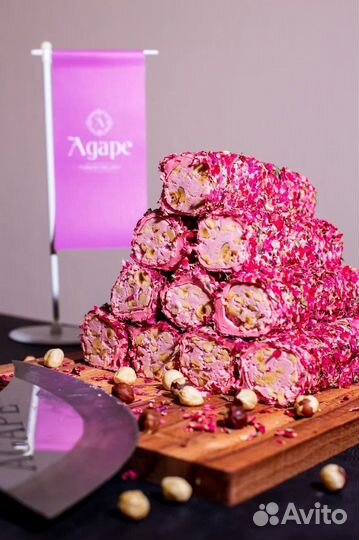 Опт и розница лукум с орехами и шоколадом