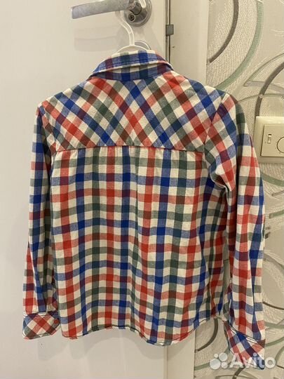 Рубашка в клетку теплая для мальчика