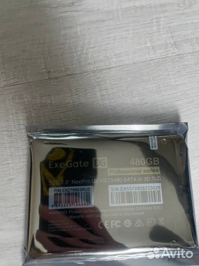 Новый SSD накопитель ExeGate UV500NextPro на 480gb