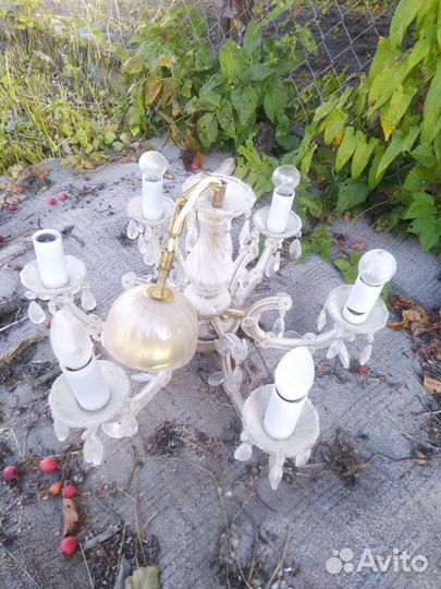 Люстра хрустальная ретро СССР