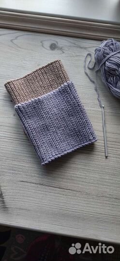 Вязаный шарф-воротник