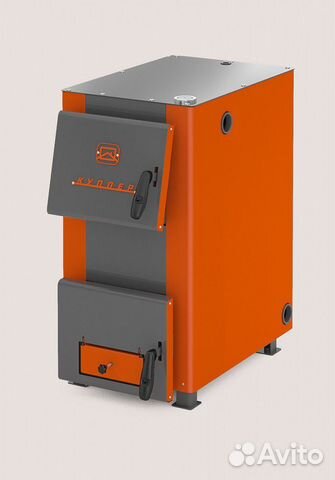 Твердотопливный напольный котел отопления, однокон