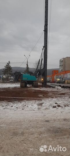 Бурение лидерных скважин, погружение свай