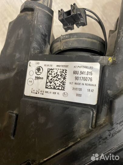 Фара левая skoda rapid 2