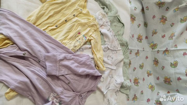 Вещи пакетом для девочки от 0-6 месяцев