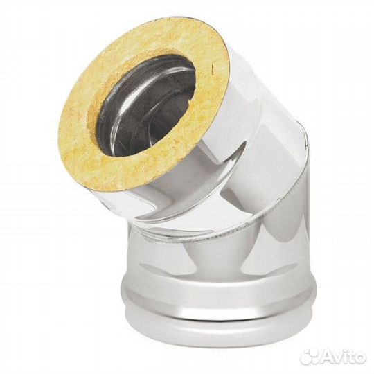 Сэндвич-колено Везувий 45 3 секции нерж, aisi 430