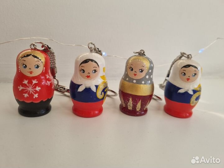 Брелок обвес на сумку, ключи. Матрешка