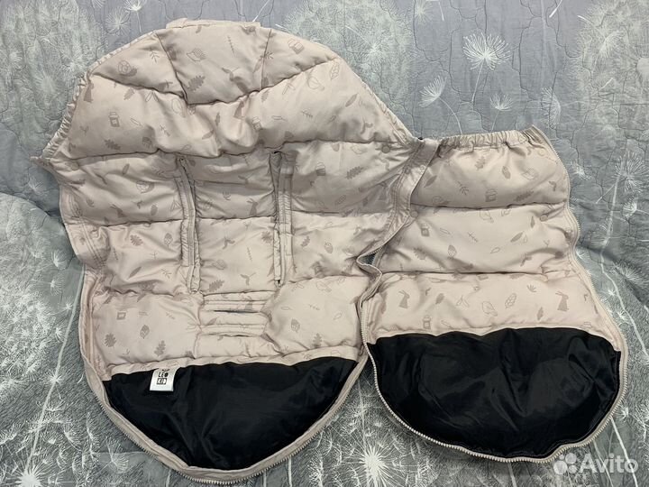 Зимний конверт в коляску leokid + муфты