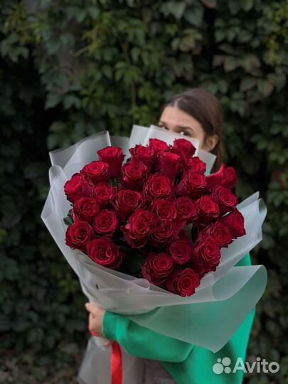 Розы Цветы Букеты 70см с доставкой 11 21 31 51 101