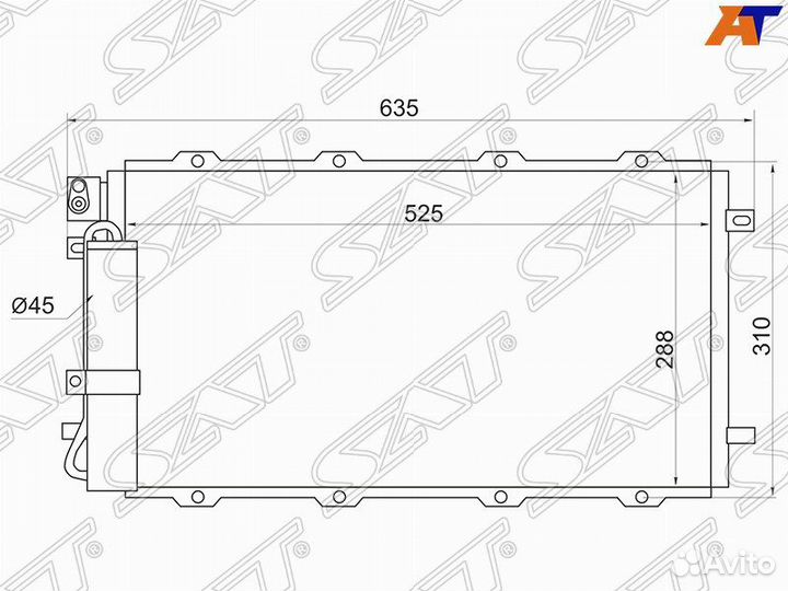 Радиатор кондиционера LADA granta 11
