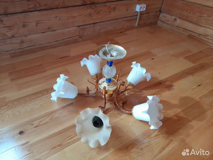 Люстра, 5 плафонов E27