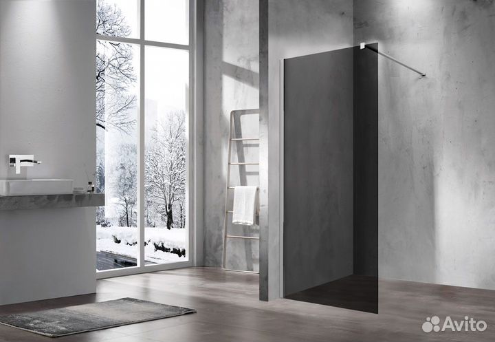 Душевая перегородка Vincea Walk in 1200х2000 (тонированное стекло) хром VSW-1H120CG