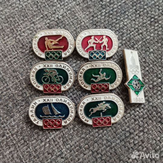 Значки СССР олимпиада 80