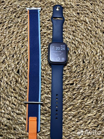 Часы apple watch 7 45 mm blue обмен
