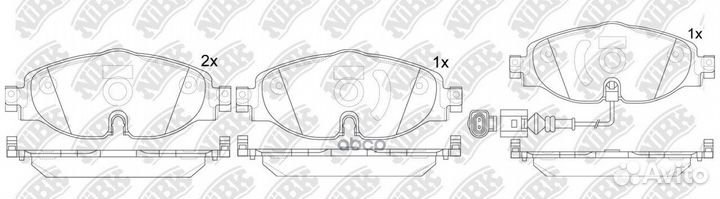 PN33005W-nibk колодки дисковые передние Audi A3
