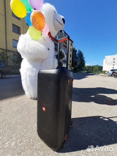 Живая открытка белый Мишка медведь, ростовая кукла