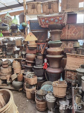 Старинный медный бак котел ведро водник из меди