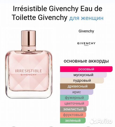 Духи парфюм givenchy Irresistible Eau De Toilette