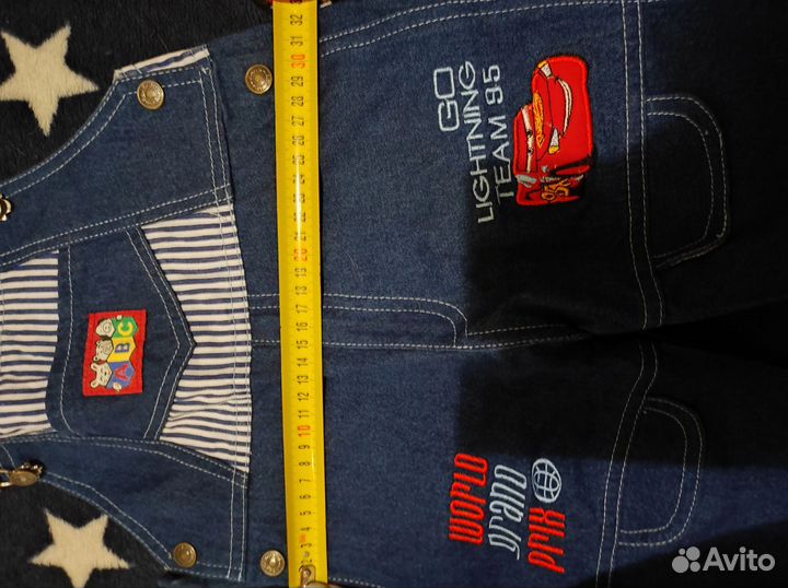 Полукомбинезон джинсовый 104