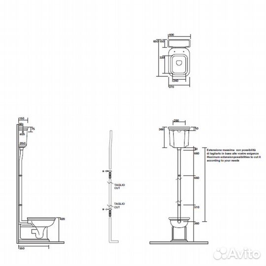 Kerasan Waldorf Бачок подвесной для унитаза (без