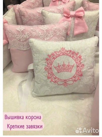 Бортики в кроватку для девочки