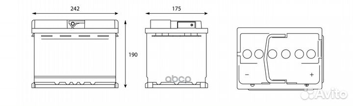 Аккумулятор Contact 60 Ah, 510 A, 242x175x190 о