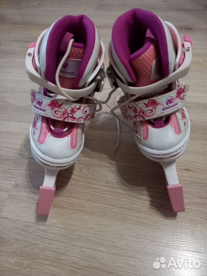 Коньки детские, раздвижные. Размер 27-30