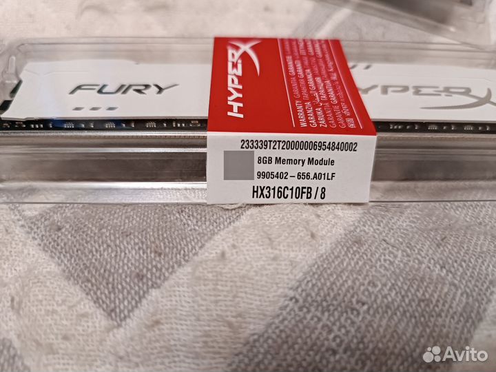 Kingston fury HyperX 16гб DDR3 1600мГц