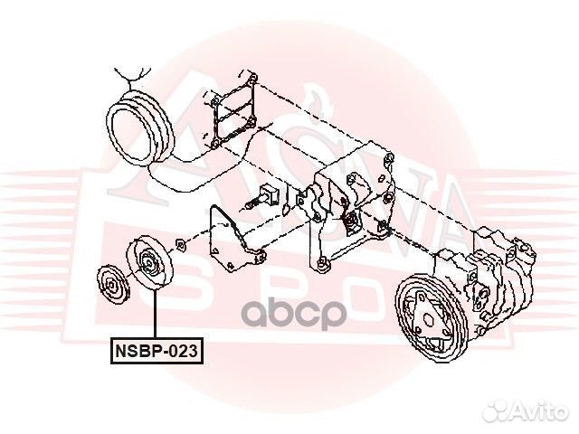 Ролик натяжной nsbp023 asva