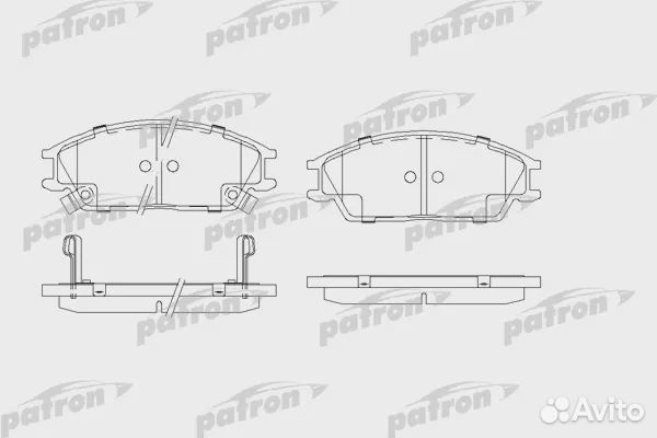 Patron PBP4076 Колодки тормозные дисковые передн H