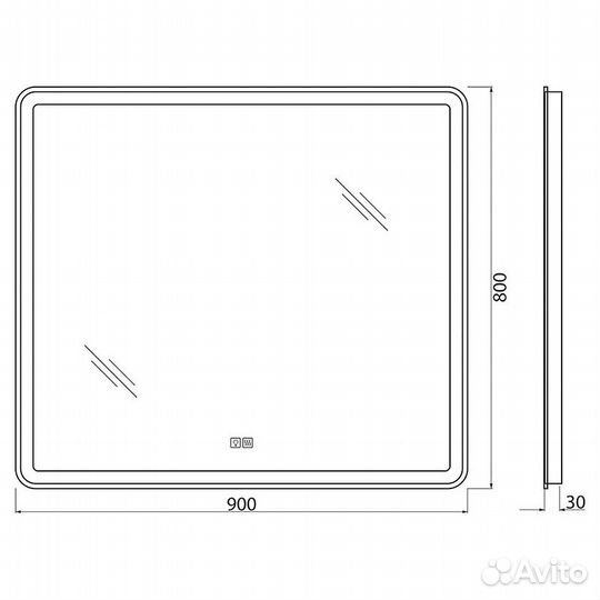 Зеркало BelBagno spc-mar-900-800-led-tch-warm
