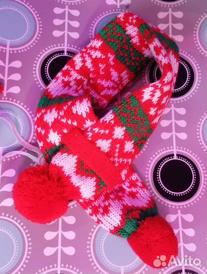 Комплект шапка, шарф для собаки