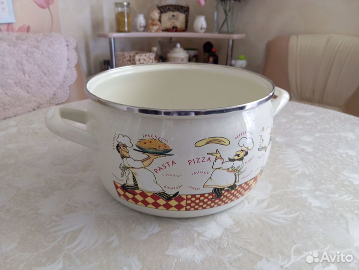 Кастрюля эмалированная 5 литров