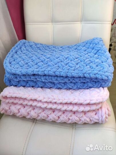 Плед детский вязаный ручная работа