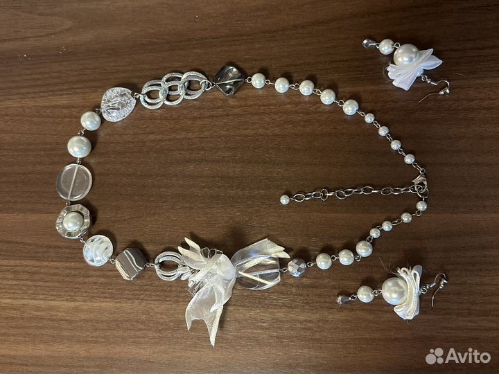 Набор украшений, Swarovski бусы, и серьги
