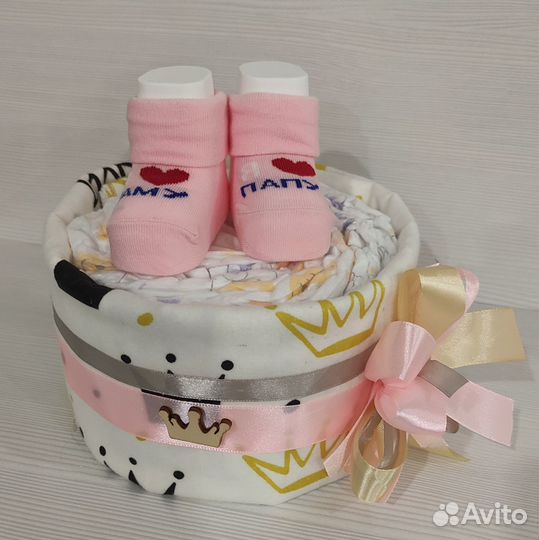 Торт из памперсов подгузников