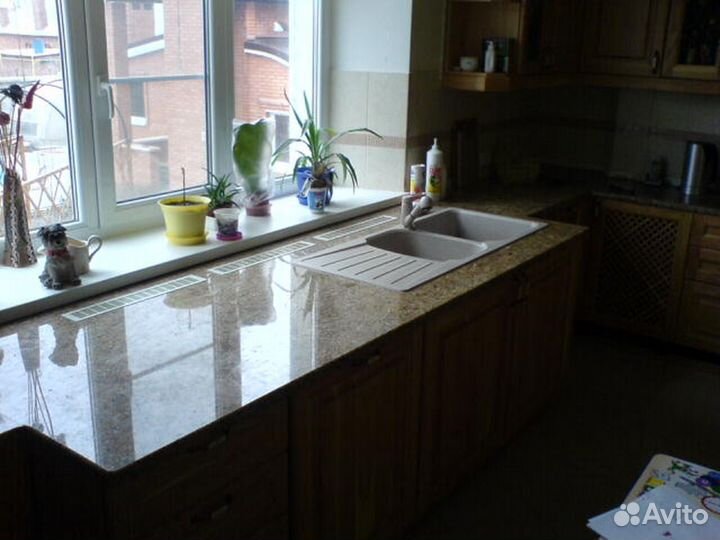 Столешница угловая, под заказ, из камня