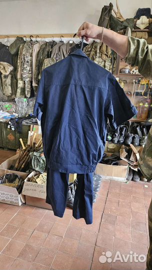 Офисная военная форма синяя короткий рукав