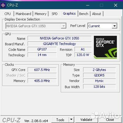 Видеокарта GeForce GTX 1050