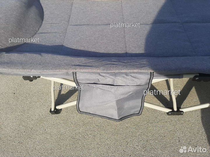 Раскладушка с матрасом усиленная на 10 ногах
