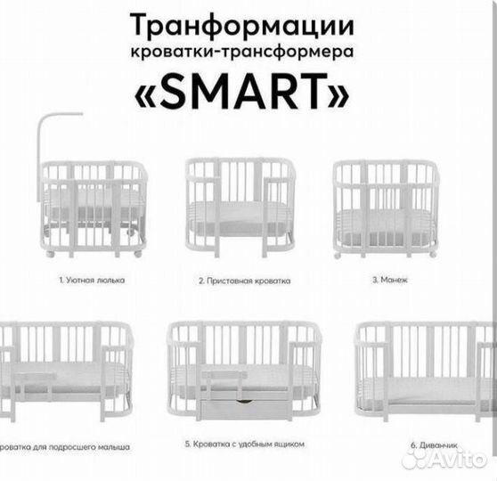 Детская кровать трансформер для новорожденных