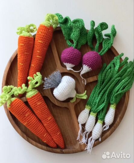 Вязанная еда для кукол
