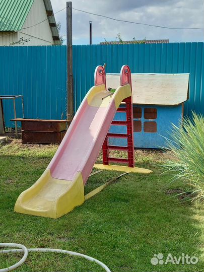 Детская горка пластиковая уличная бу