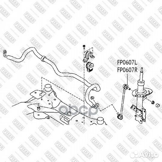 Тяга стабилизатора nissan/renault qashqai/X-TRA