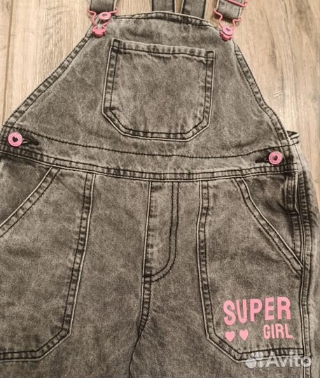 Джинсовый комбинезон для девочки 122