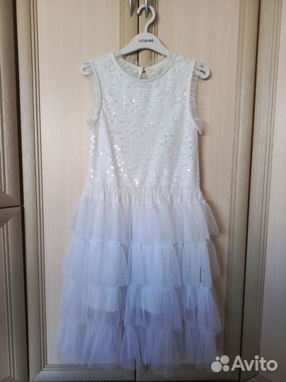 Платье Acoola 152 белое нарядное